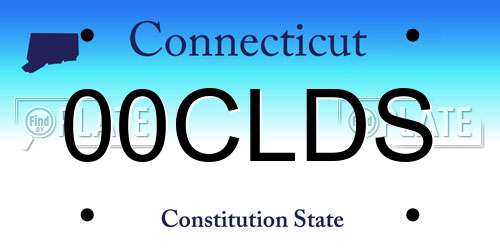 00CLDS Connecticut License Plate