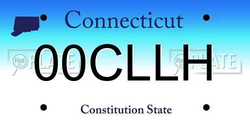 00CLLH Connecticut License Plate