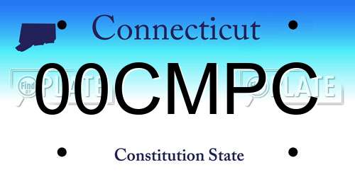 00CMPC Connecticut License Plate