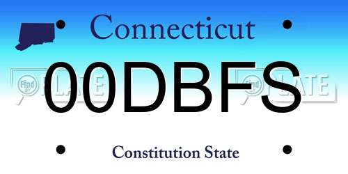 00DBFS Connecticut License Plate