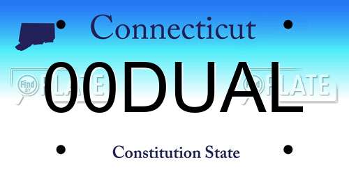 00DUAL Connecticut License Plate