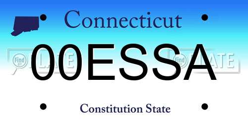 00ESSA Connecticut License Plate