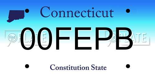 00FEPB Connecticut License Plate