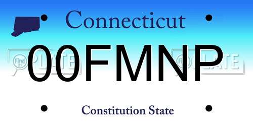 00FMNP Connecticut License Plate