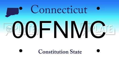 00FNMC Connecticut License Plate