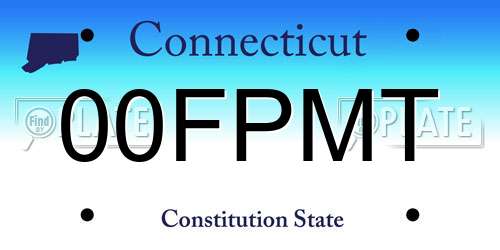 00FPMT Connecticut License Plate