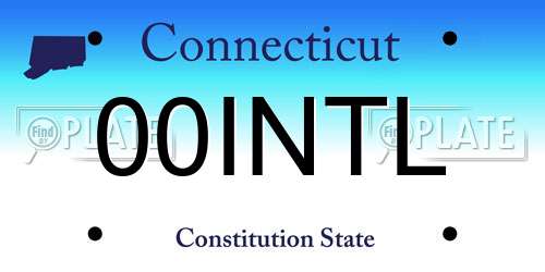 00INTL Connecticut License Plate