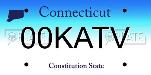 00KATV Connecticut License Plate