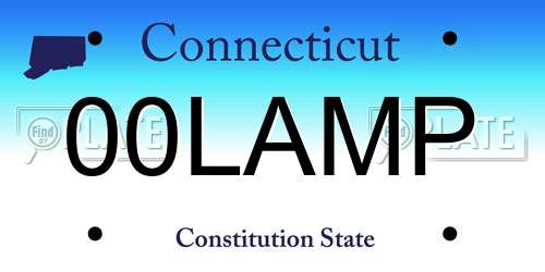 00LAMP Connecticut License Plate