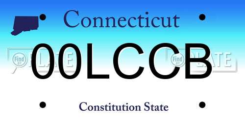00LCCB Connecticut License Plate