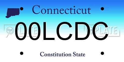 00LCDC Connecticut License Plate