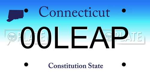 00LEAP Connecticut License Plate