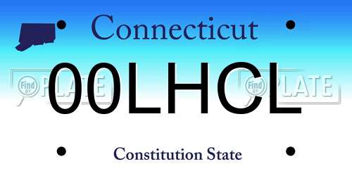 00LHCL Connecticut License Plate