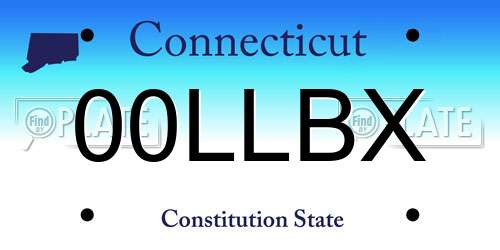 00LLBX Connecticut License Plate