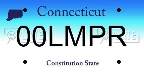 00LMPR Connecticut License Plate