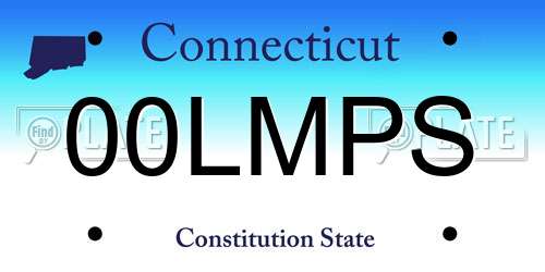 00LMPS Connecticut License Plate