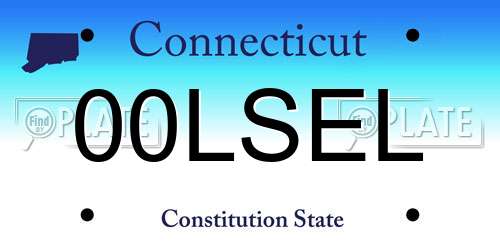 00LSEL Connecticut License Plate