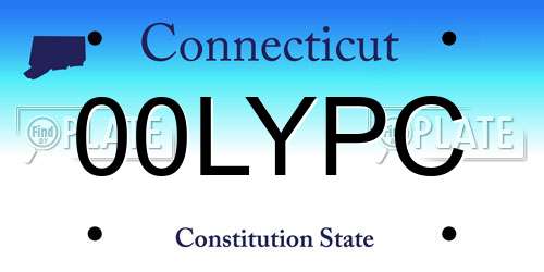 00LYPC Connecticut License Plate