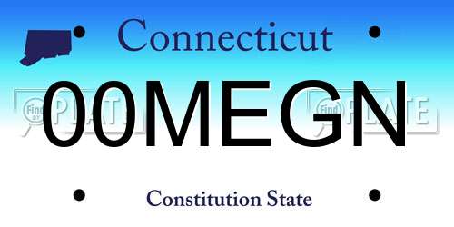 00MEGN Connecticut License Plate