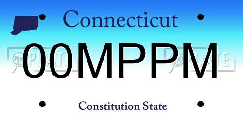 00MPPM Connecticut License Plate
