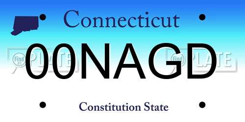 00NAGD Connecticut License Plate