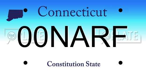 00NARF Connecticut License Plate