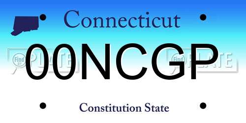00NCGP Connecticut License Plate