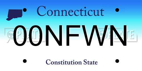00NFWN Connecticut License Plate