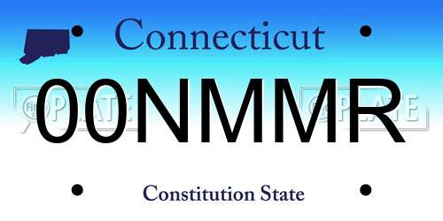 00NMMR Connecticut License Plate