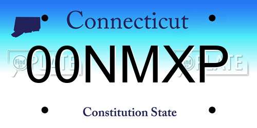 00NMXP Connecticut License Plate