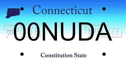 00NUDA Connecticut License Plate