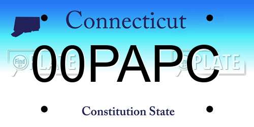 00PAPC Connecticut License Plate