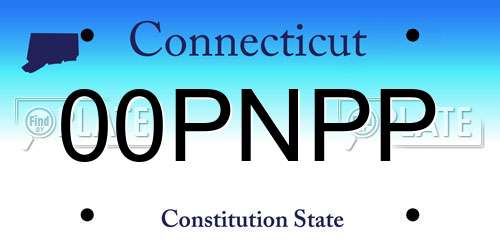 00PNPP Connecticut License Plate