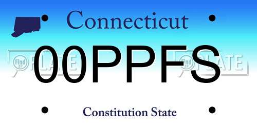 00PPFS Connecticut License Plate