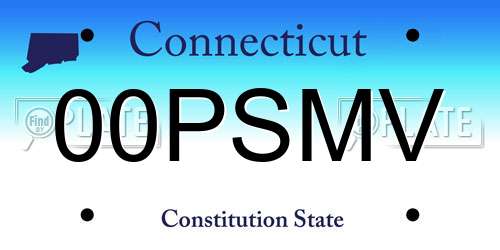 00PSMV Connecticut License Plate