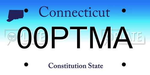 00PTMA Connecticut License Plate