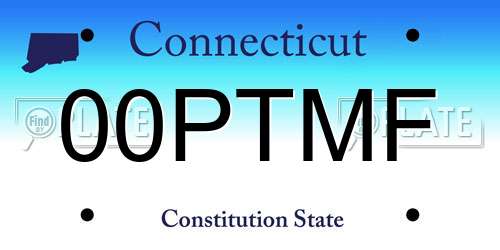 00PTMF Connecticut License Plate