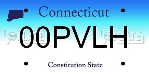 00PVLH Connecticut License Plate