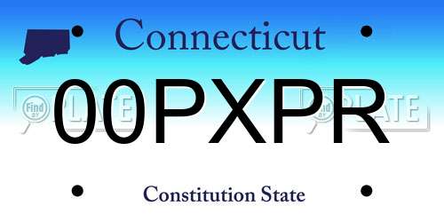 00PXPR Connecticut License Plate