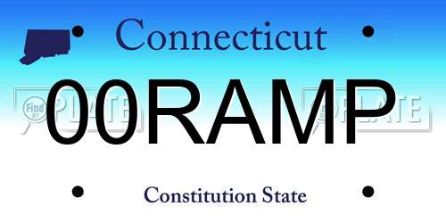 00RAMP Connecticut License Plate