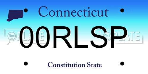 00RLSP Connecticut License Plate