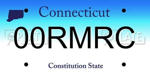 00RMRC Connecticut License Plate
