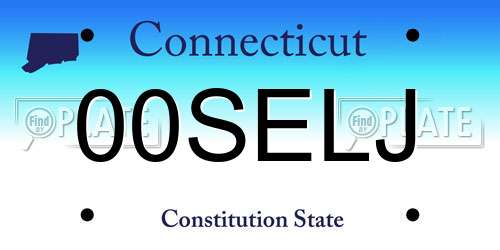 00SELJ Connecticut License Plate