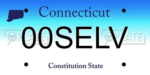 00SELV Connecticut License Plate