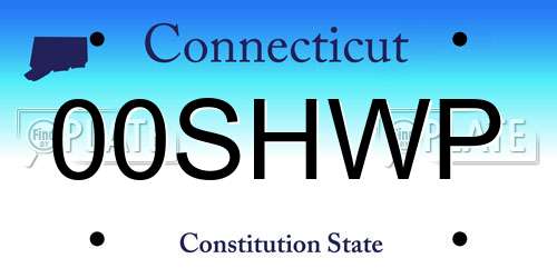 00SHWP Connecticut License Plate