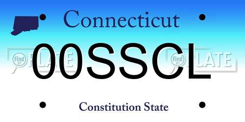 00SSCL Connecticut License Plate