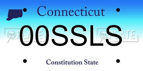 00SSLS Connecticut License Plate