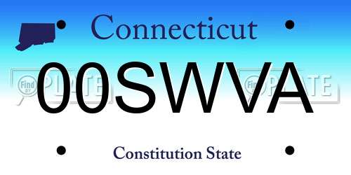 00SWVA Connecticut License Plate