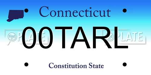 00TARL Connecticut License Plate