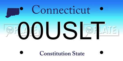 00USLT Connecticut License Plate